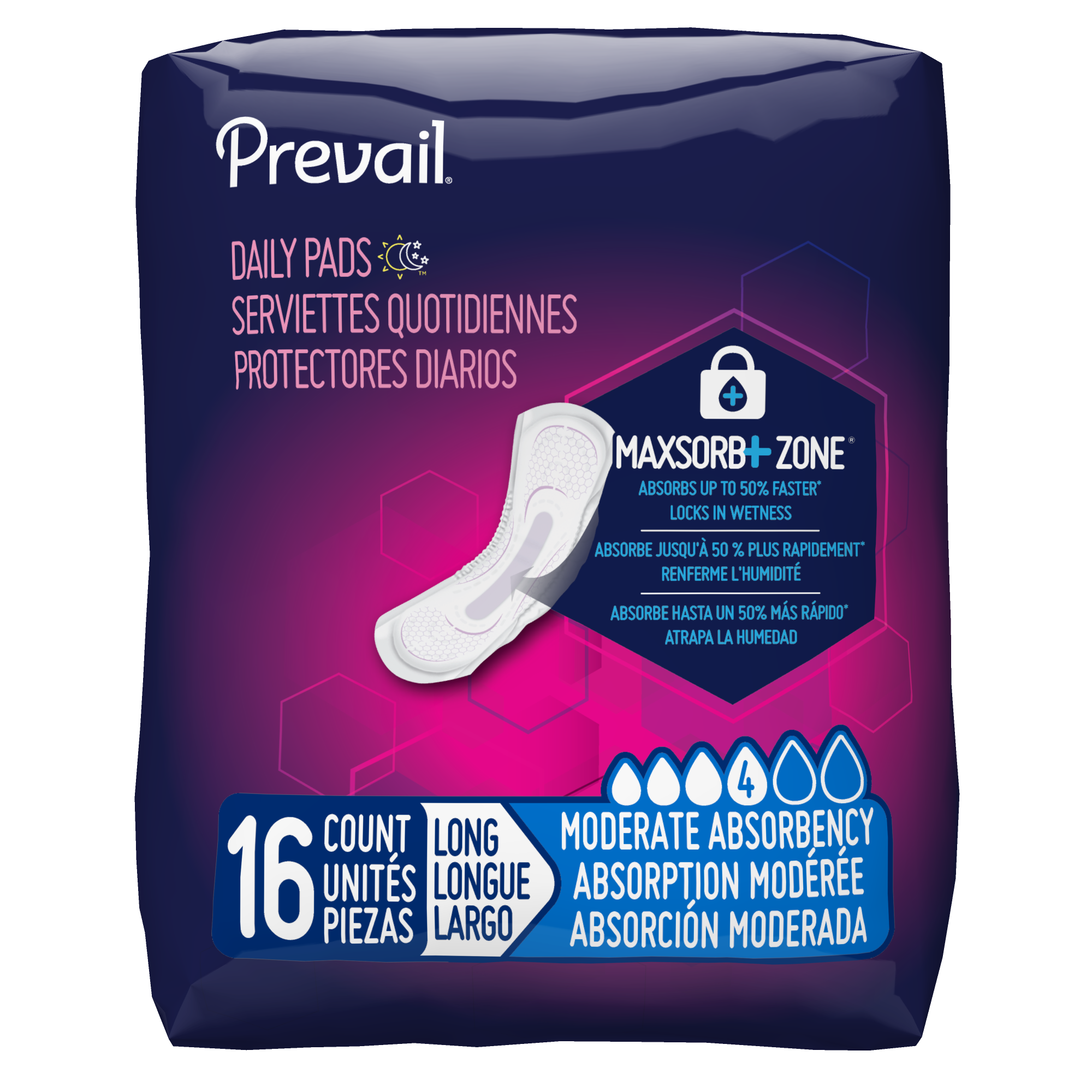 Bladder Control Pad Prevail Daily Pads - Female Bladder Control Pad Prevail Daily Pads - Female