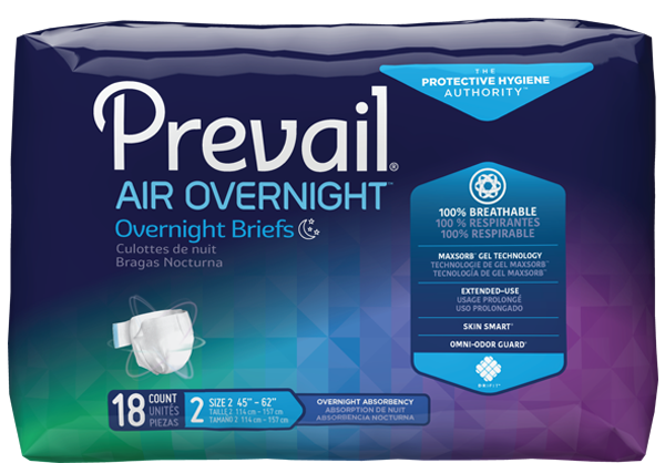 Prevail Air Overnight Absorbency Briefs